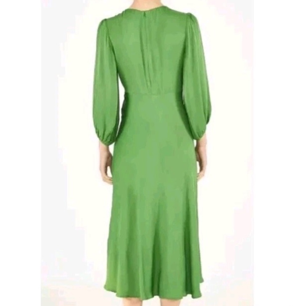 Farm Rio Green Front Circle Cut Out Midi Dress w/Long Sleeves - Picture 4 of 9